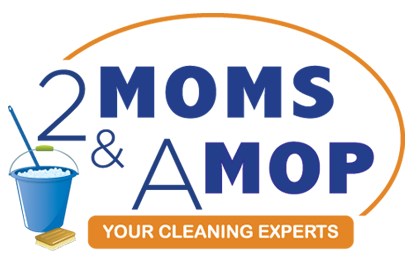 2 moms and a mop logo