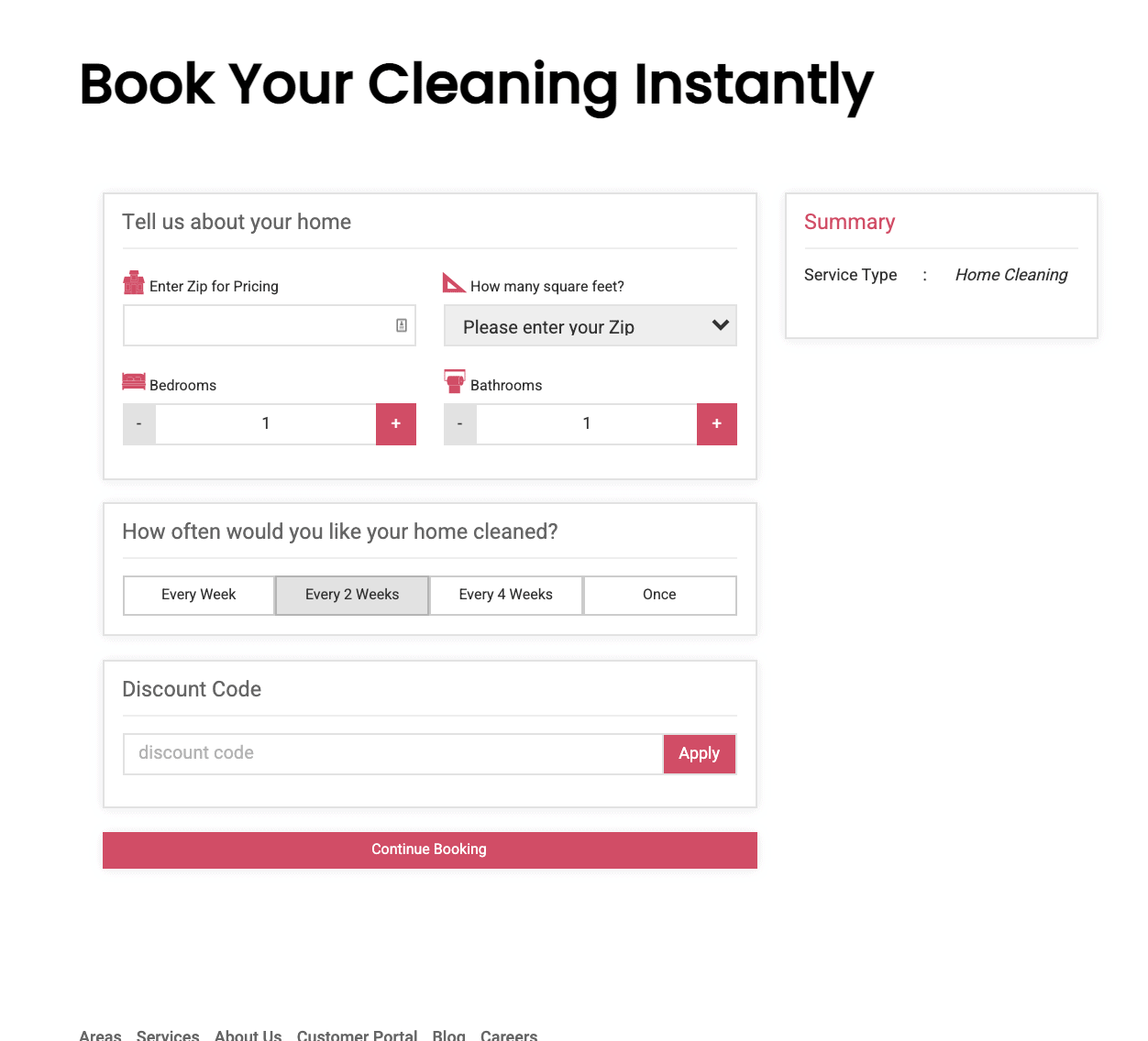 Screen Shot 2021-07-11 at 8.50.03 AM MaidCentral has real time online booking designed for the residential house cleaning industry